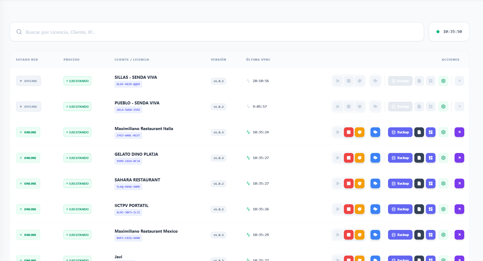 Consola Remota de Smart Kiosko Manager para soporte IT de terminales táctiles